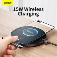 baseus 15w wireless charger for iphone 12 13 samsung xiaomi led display desktop wireless charging for airpods portable charger