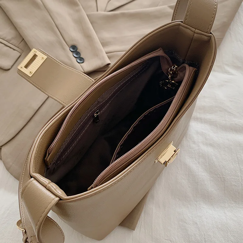 

Pu Leather Women's Handbags Designer Brand Women Shoulder Bag Large Capacity Ladies Hand Crossbody BagFemale Black Bucket Totes