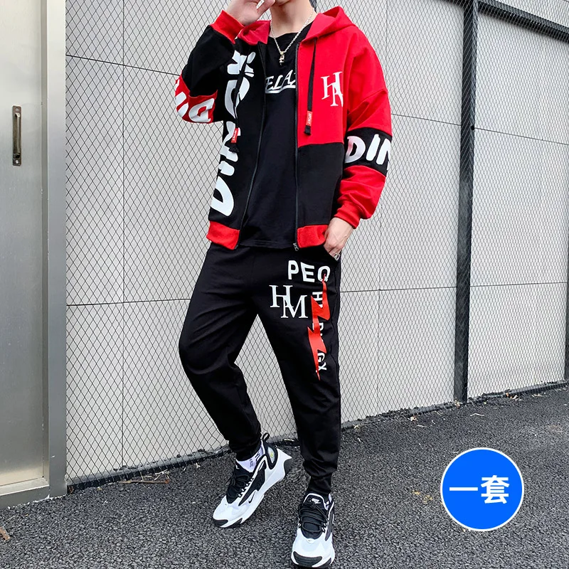 Мужская одежда набор 2019 новинка длинный рукав Повседневная Толстовка с