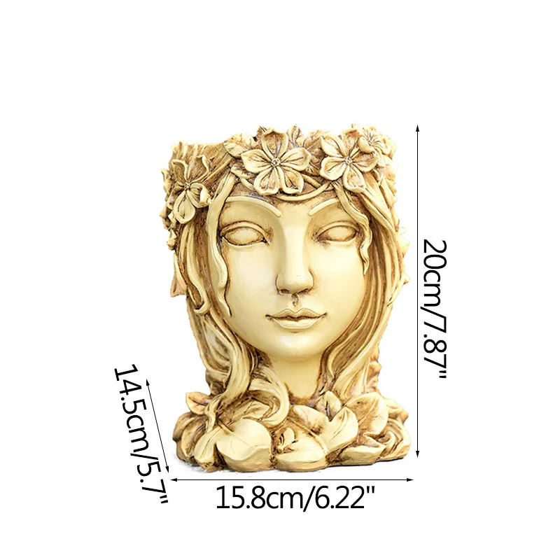 Женская необычная фея статуэтка богини украшение для дома растительный