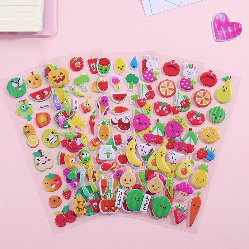 

Kids Stickers Different 3D Bubble Stickers For Girl Boy Birthday Gift Scrapbooking Teachers Animals Cartoon Home decorativos