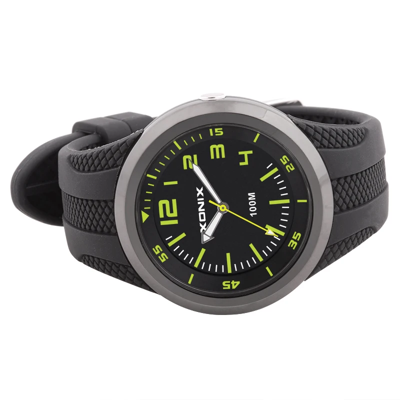 Мужские и женские наручные часы повседневные с силиконовым ремешком ободком из