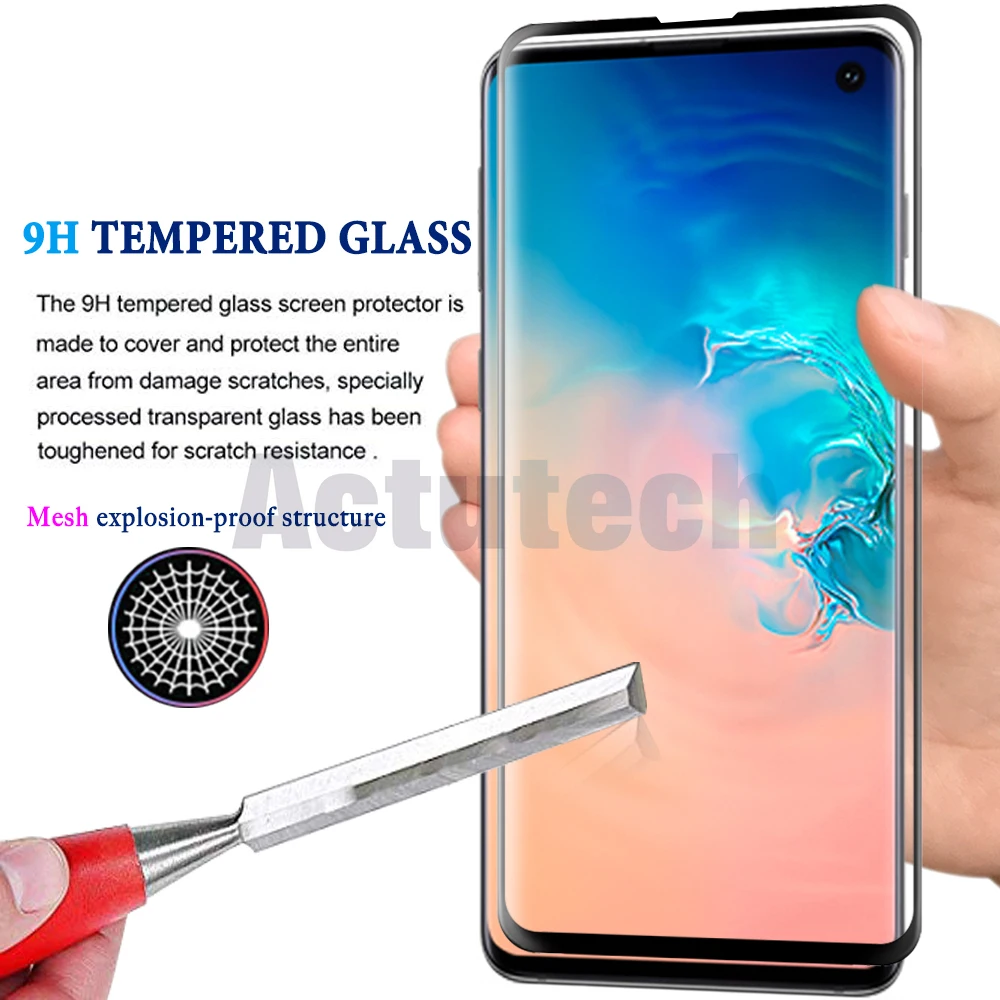 Защитное стекло для samsung galaxy S10 plus протектор экрана lite light S10e закаленная пленка