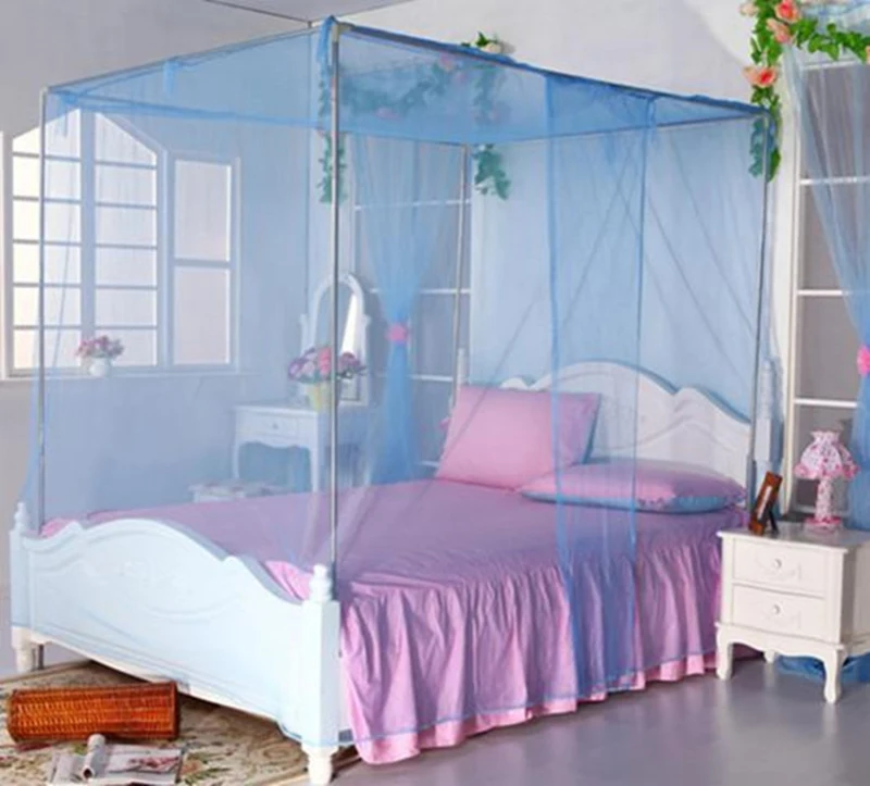 Белая сетка для кровати с четырьмя углами Постельное Белье занавеска домашнего