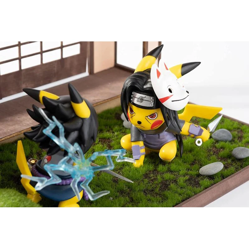TAKARA TOMY Pikachu Косплей Uchiha Itachi Коллекция ПВХ фигурку Модель игрушки подарок для