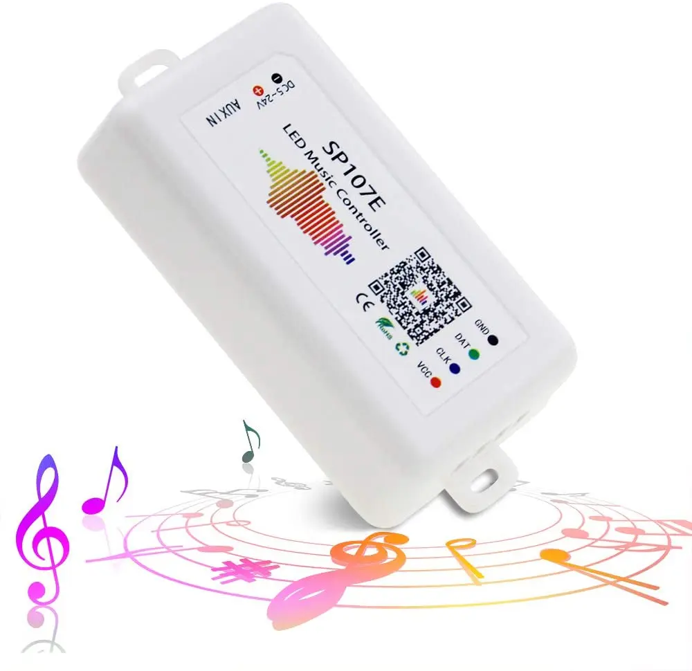 Полноцветный светодиодный музыкальный контроллер SP107E пиксельные IC SPI