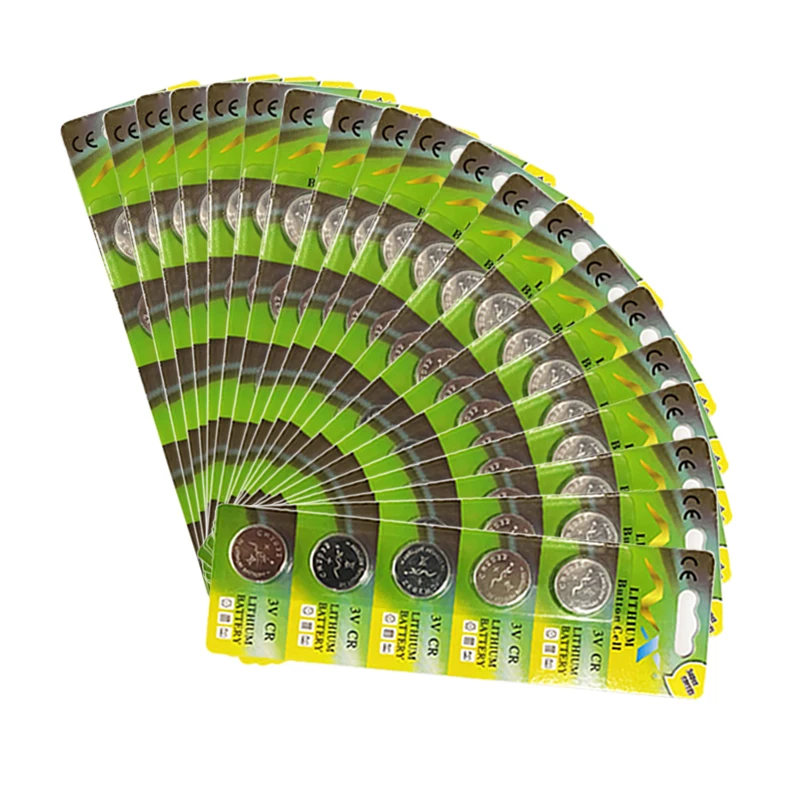 

100Pcs CR2032 Button Coin Cell Battery 3V Lithium Batteries CR 2032 for Watch Toys Computer Calculator Control