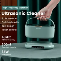 portable ultrasonic cleaner professional 4 modes ultrasonico jewelry cleaner eyeglasses cleaner 500ml for dentures watch rings
