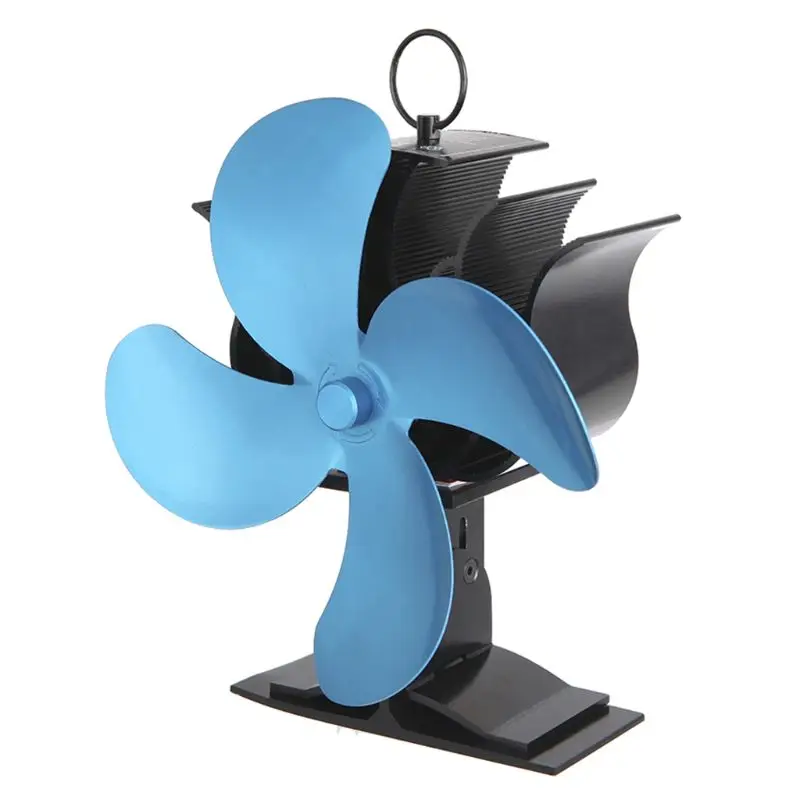 

4 Blade Heat Powered Stove Fireplace Fan Fuel Saving Multifunction Silent Ecofan