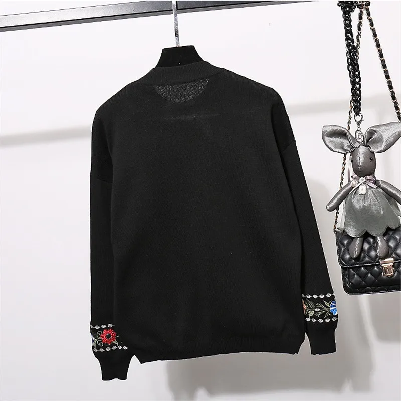 Осенне-зимний комплект из 2 предметов Женский вязаный свитер длинные штаны