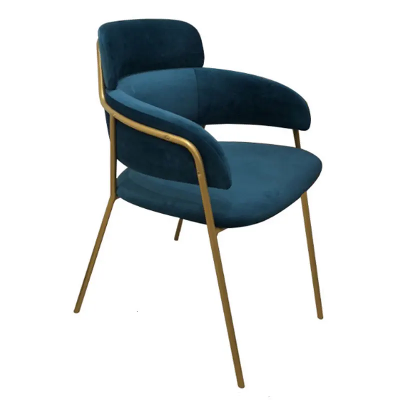 

Nordic style light luxury restaurant iron chair ins net red single person sofa chair cafe light luxury iron dining chair