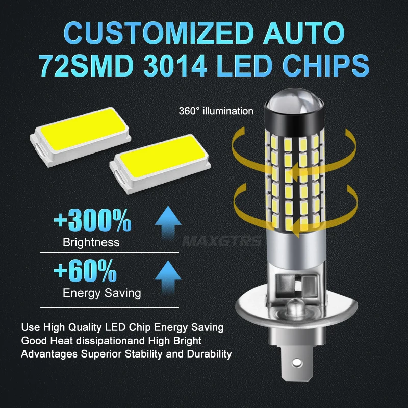 2x H3 H1 H27 880 881 3014 78SMD светодиодный Замена лампы Противотуманные фары Дневные Фары