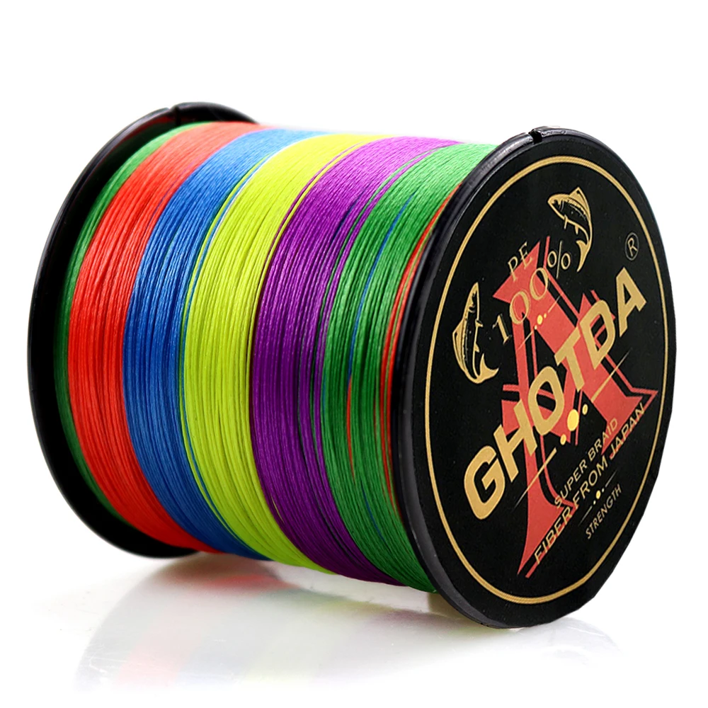 Multicolor GHOTDA многоцветный 9 нитей 1000 м 500 м 300 м PE оплетка леска для морской рыбалки приманка для морской рыбалки SuperPower - Цвет: Multicolor