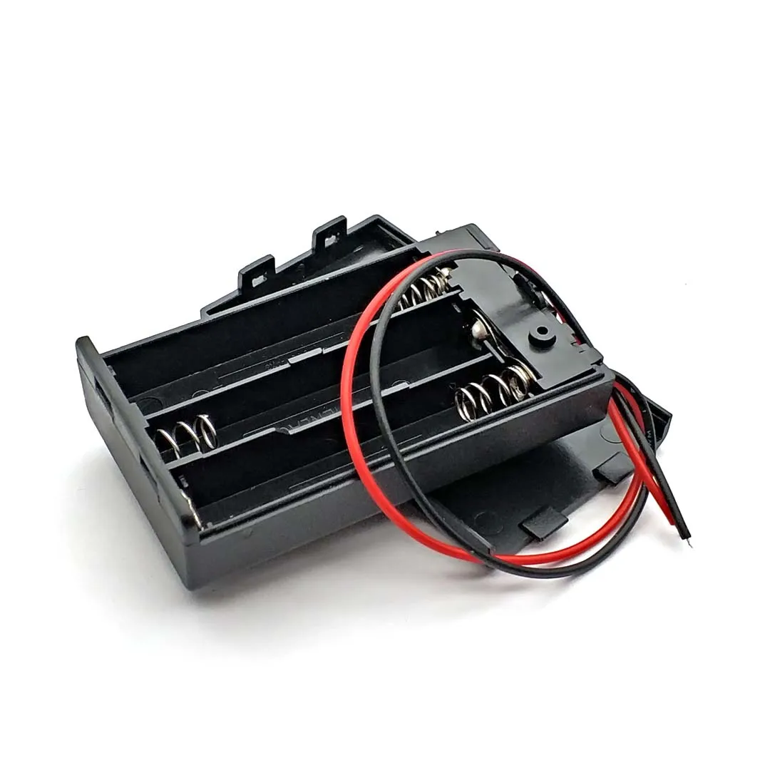 Держатель для батарей AAA чехол с выводами и крышкой ПЕРЕКЛЮЧАТЕЛЯ ВКЛ./ВЫКЛ.