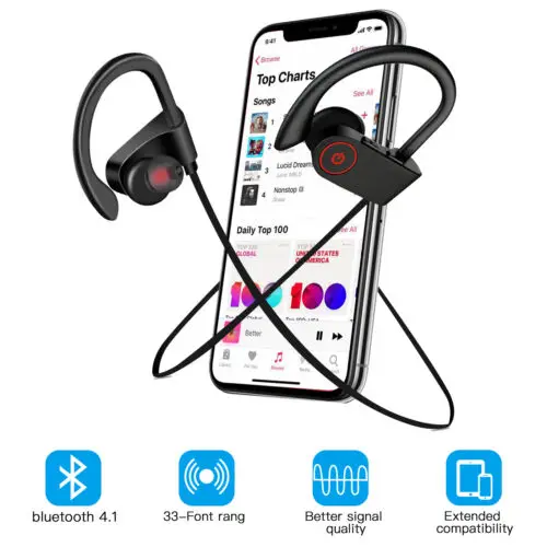 Беспроводные Bluetooth наушники водонепроницаемые с микрофоном|Хранилище для шитья