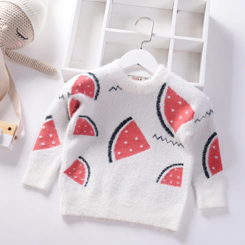 Новинка 2019 года сезон осень-зима детские свитера бархатный свитер для девочек