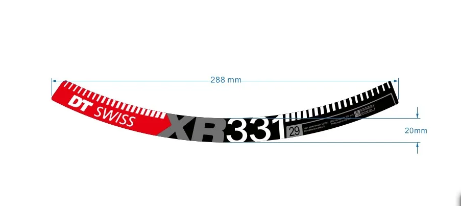 Велосипед MTB DT колеса Набор наклеек MTB DT XR331 наклейки на обод ширина 20 мм