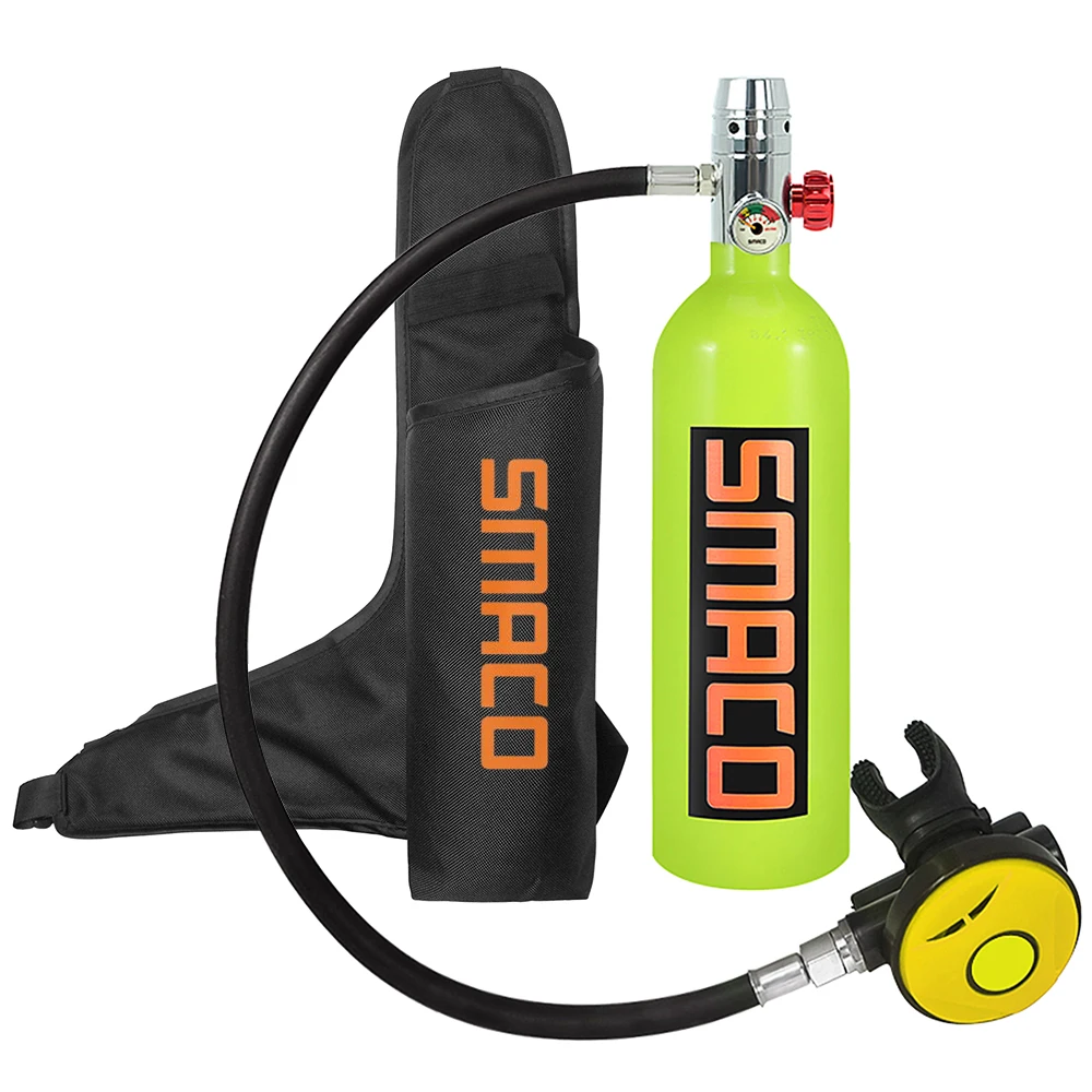 1L Scuba Oxygen Cylinder Diving Air Tank Respirator Breathing Equipment Protective Pouch Refill Adapter Snorkeling | Спорт и