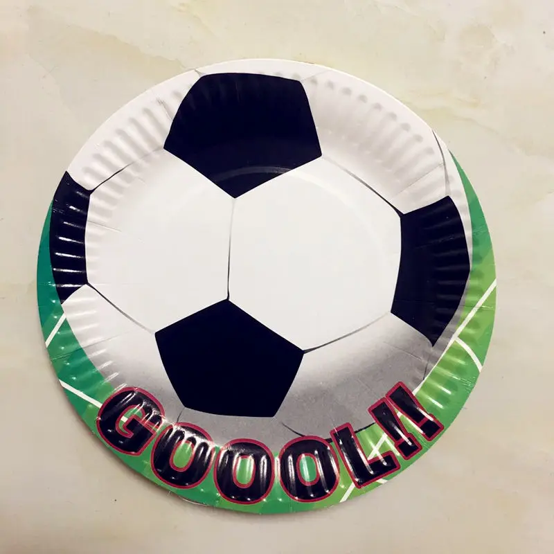 20 шт. 7 дюймовые футбольные тарелки детские праздничные принадлежности для