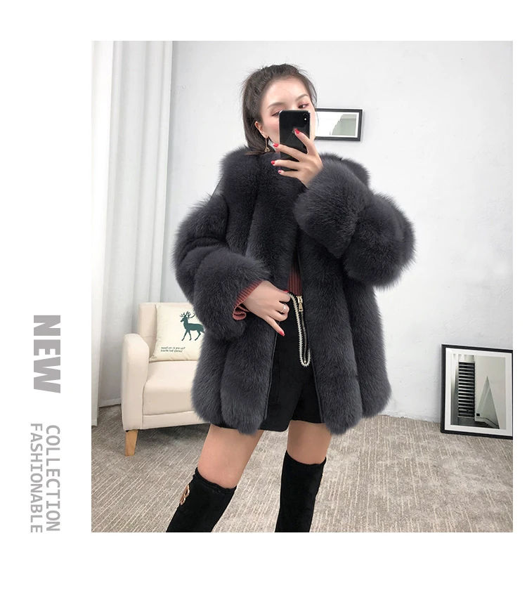 ZDFURS* натуральный мех, Лисий мех, шуба, дизайнерское, для девушек, зимнее, действительно Лисий мех, шуба, съемный, натуральный мех, шуба, Женская