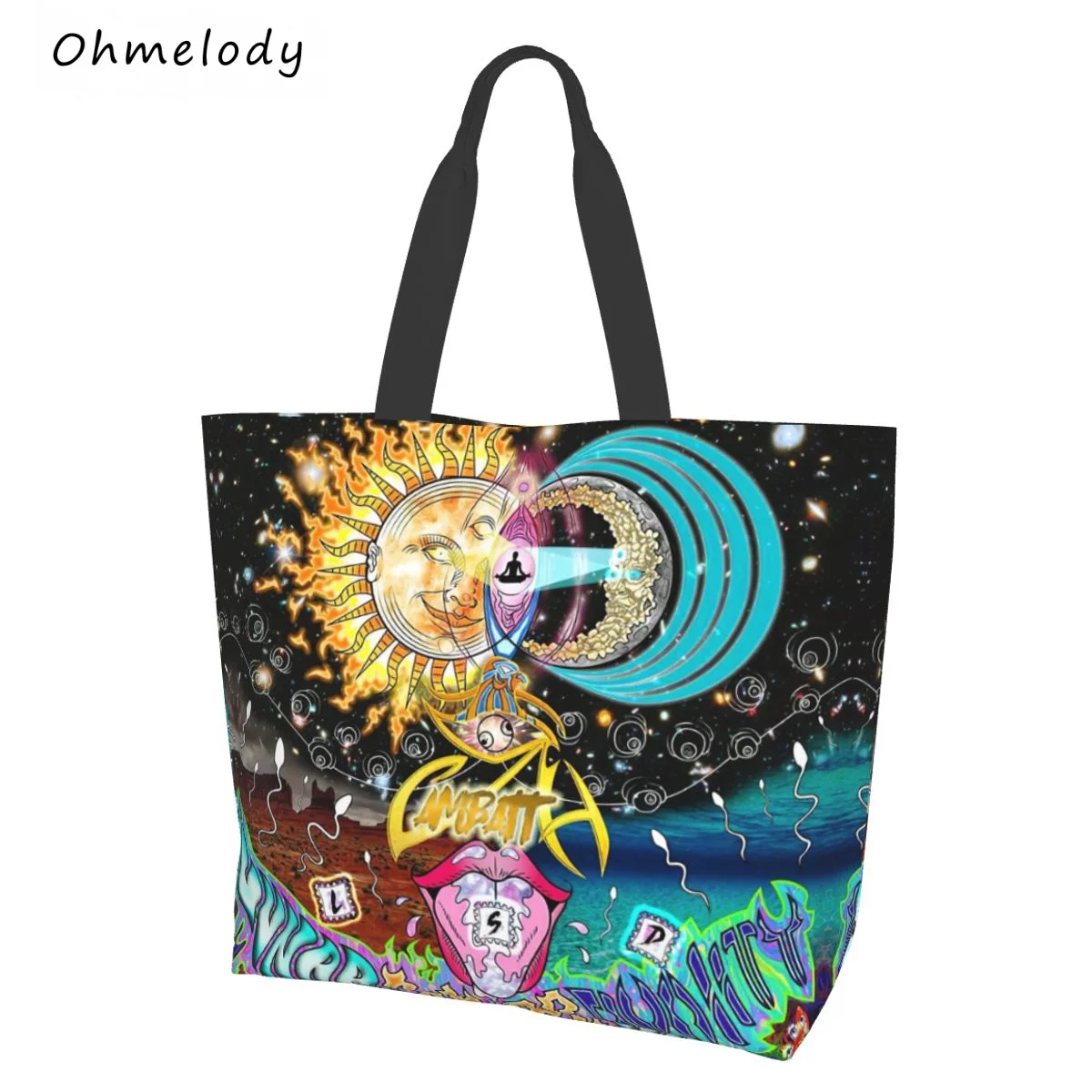 

Trible Sun and Moon Polynesian Women's Totes Bag Beach Bags Large Capacity Foldable Ladies Travelling Shoulder Handbags