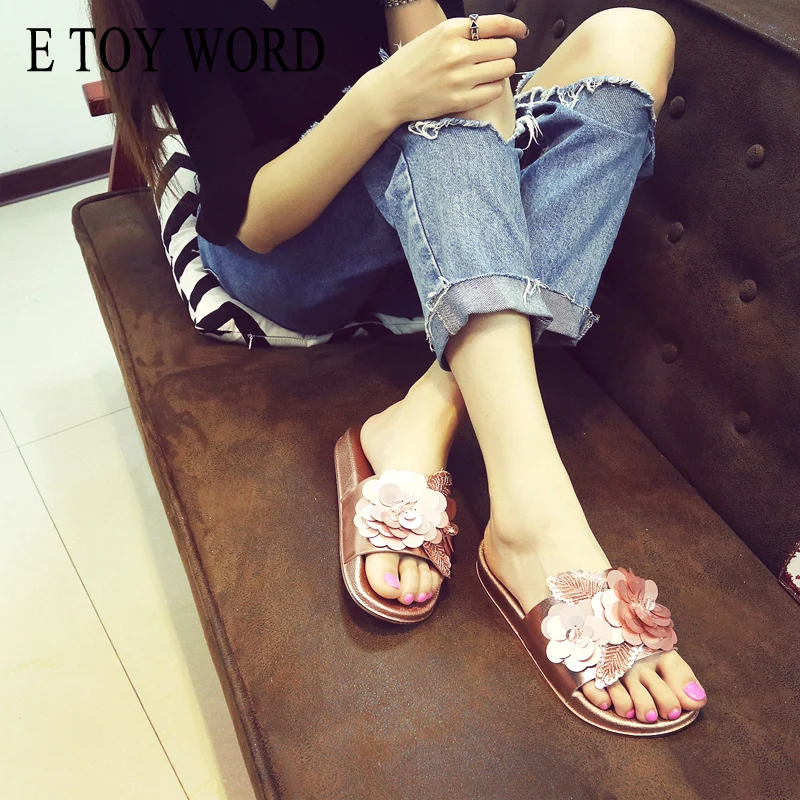 E TOY WORD/Новинка 2020 года яркие женские шлепанцы сезон весна лето осень Домашние