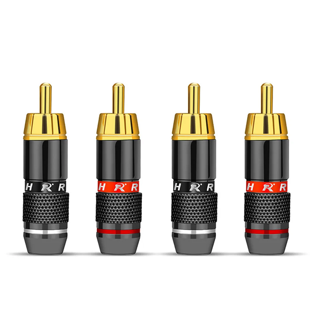 2 шт. видео/аудио 6 мм RCA штекер кабель провод разъем позолоченный адаптер|Кабели