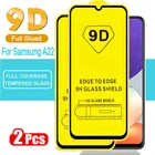 Закаленное стекло 9D с полным приклеиванием для Samsung A22, 2 шт.