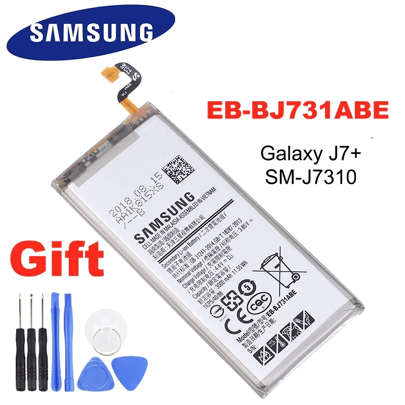 EB-BJ731ABE оригинальный сменный аккумулятор для телефона Sausung GALAXY J7 + SM-J7310 C8 мобильный