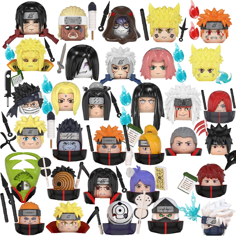 Мини-фигурки героев аниме Narutos Yakushi Kabuto Senju Tobirama Uzumaki Orochimaru конструкторы сборные