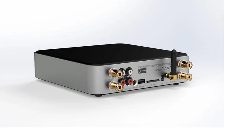 catherin Серебряный hifi50W* 2 Пульт дистанционного управления беспроводной Bluetooth USB усилитель