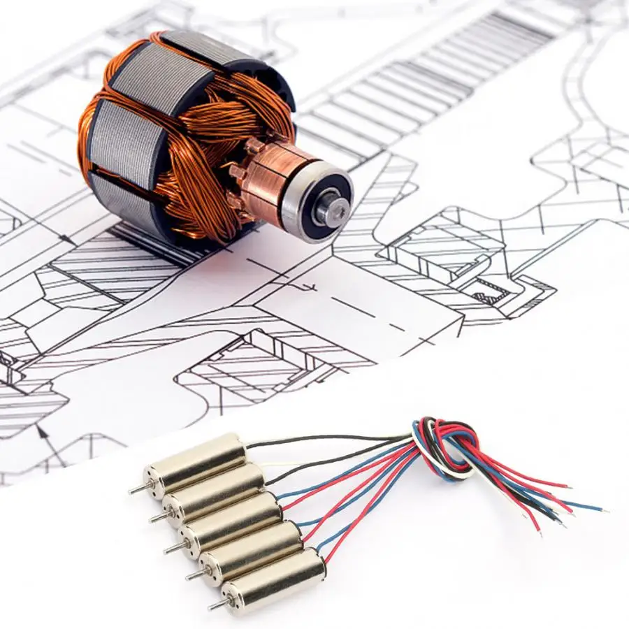 

5 pcs Drone Motor Micro Coreless Motor 3V 24000RPM High Speed Large Torsion 4 Axle Hollow Cup Motors For DIY Aircraft