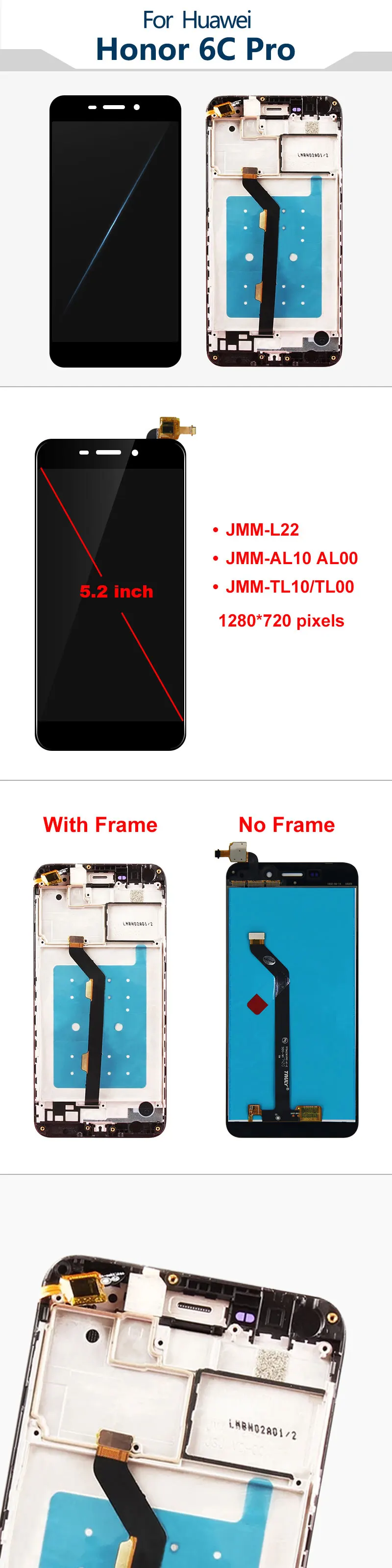 5," ЖК-дисплей для huawei Honor 6c Pro JMM-L22, сенсорный ЖК-дисплей, дигитайзер, запчасти в сборе с рамкой