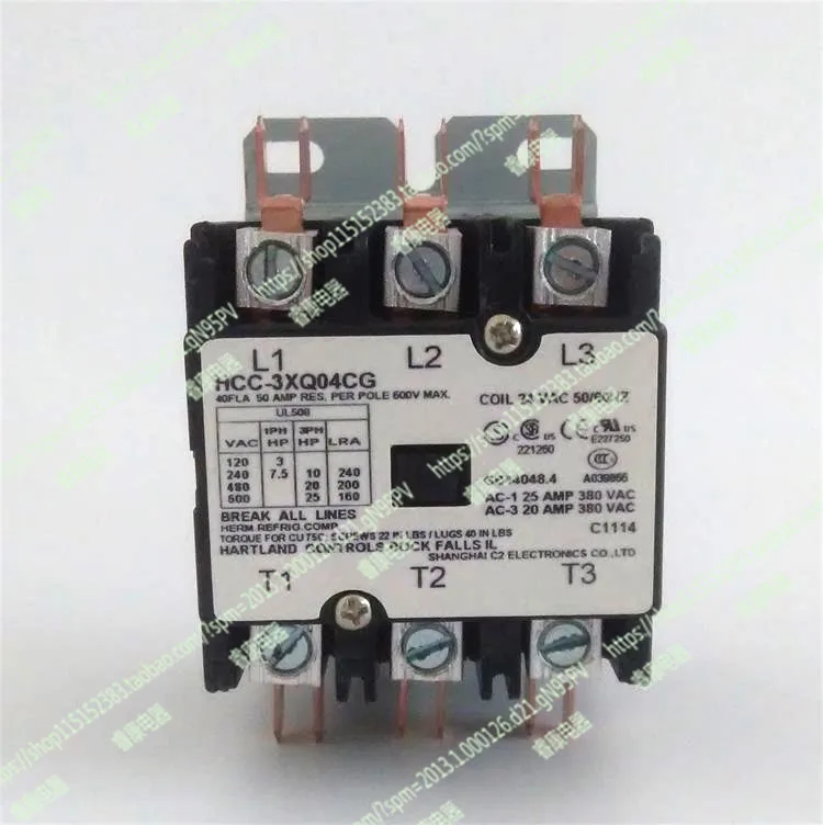 

American air conditioning contactor compressor cutting machine contactor HCC-3XQ04CG 24V 110v 220v