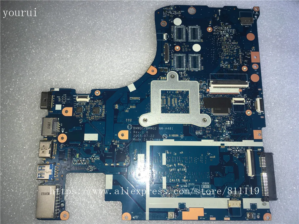 yourui для lenovo ideapad 300 14isk laptopmotherboard bmwq1bmwq2 nm a481 с i5 6200u процесс