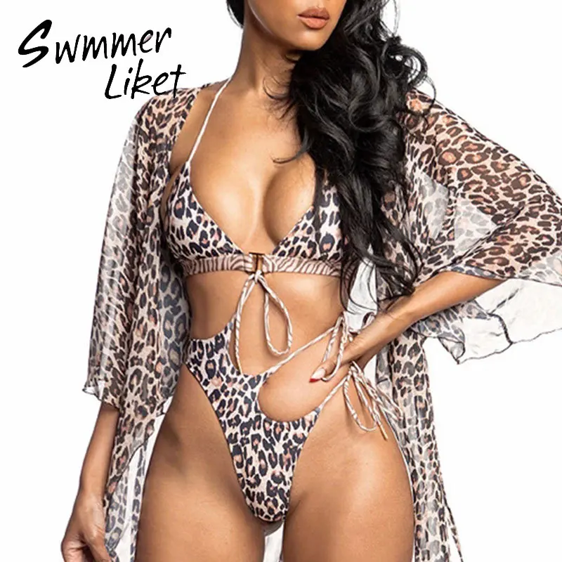 Бразильский слитный купальник женский открытый 2020 монокини стринги купальный