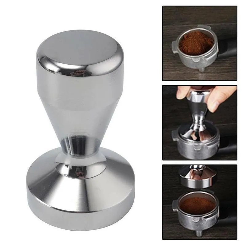 

Steel 51mm 57.5mm Tamper Handmade Coffee Pressed Powder Hammer Espresso Maker Cafe Barista Tools Machine Accessories