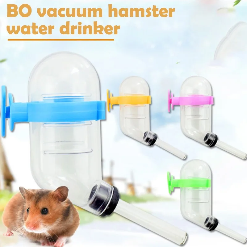 

Cage Hanging 60ml Leak-proof Vacuum Pets Hamster Drinking Water Dispenser Feeder Bottles For Golden Bear Hamster Mini Animals