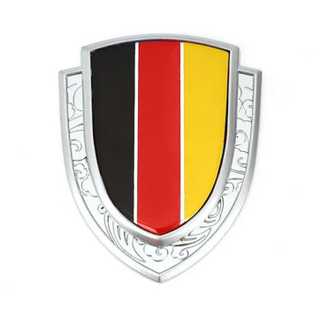 

Silver 3D Metal Germany Flag Car Trunk Window Side Emblem Badge Decal Sticker