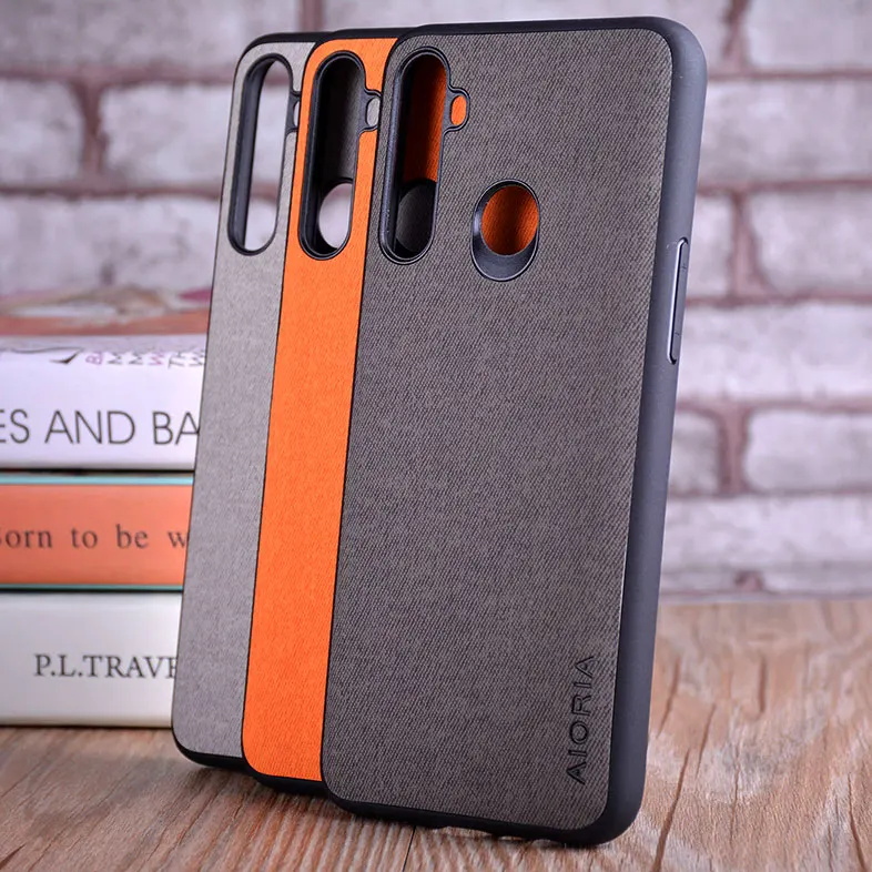 case for oppo realme 5 5 pro coque luxury textile leather skin soft tpu hard pc phone cover for oppo realme 5 5 pro case funda free global shipping