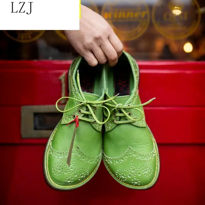

2020 Women Flats Casual Shoes Woman Plus Size Vintage PU Leather Flat Shoe Lace Up Sneakers Zapatillas Zapato Mujer Chaussure