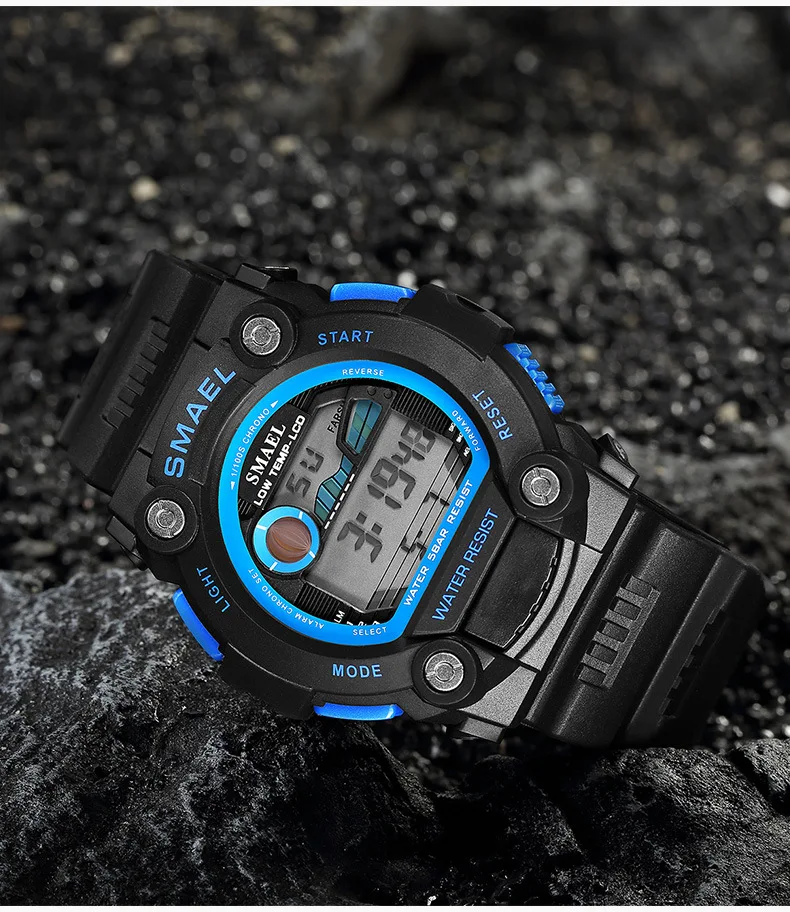

Multifunctional Student Sports Electronic Watch Trendy Waterproof Alarm Clock Calendar Digital Display Men digital watch