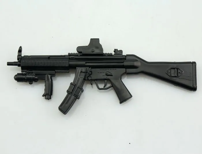Пулемет-пулемет MP5SD5 1/6 пластиковая собранная модель-пазл с огнестрельным оружием