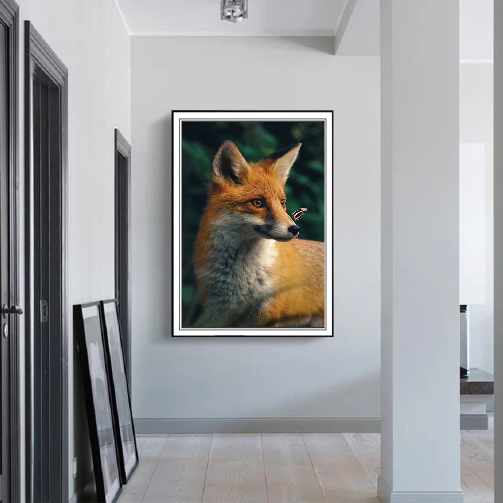

Nordic Modern Art Animal Posters and Prints Flamingo Koala Panda Fox Canvas Painting Wall Art Picture for Living Room Home Decor
