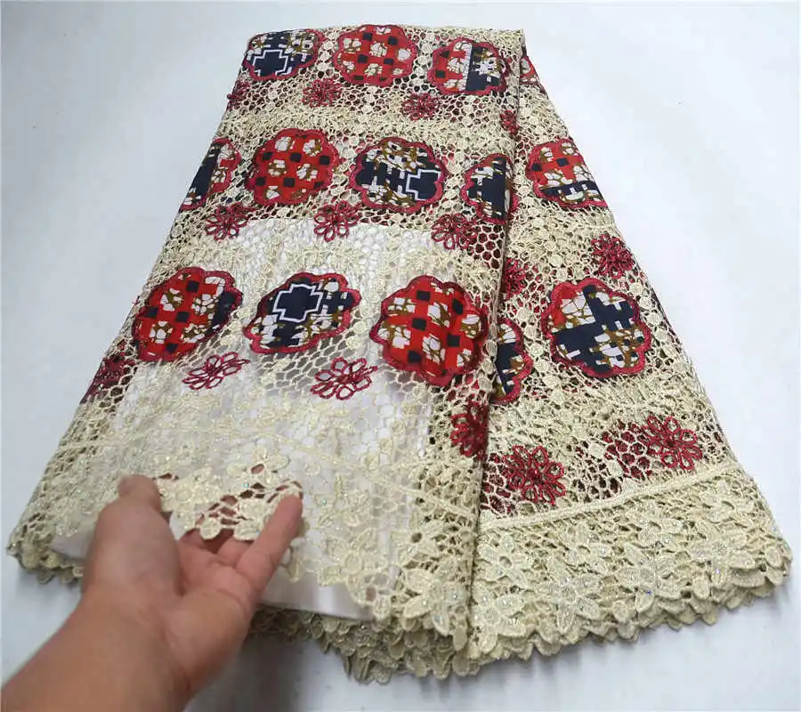 Высококачественная кружевная ткань 2019 восковой шнур Африканская новый кружева