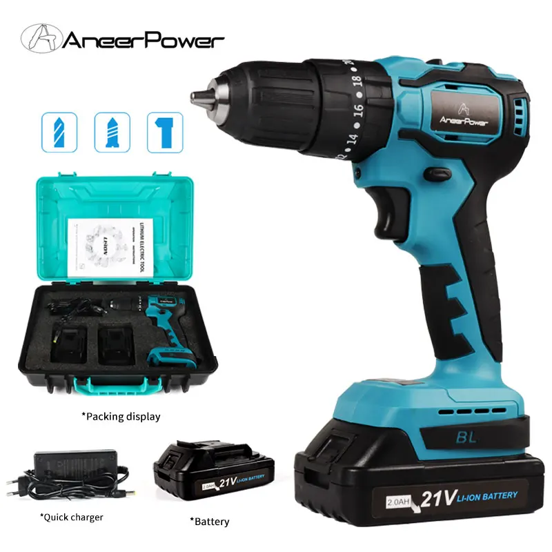 

New Brushless Motor 21V Wireless Hand Mini Impact Charging Drill For Makita Electric Cordless Screwdriver Li-ion Battery Tools