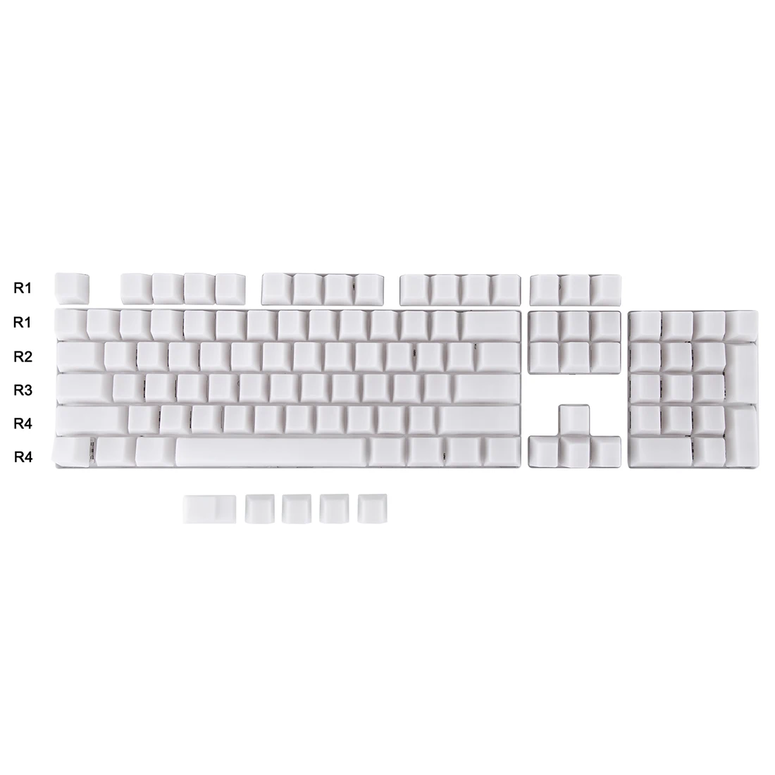 Полупрозрачные колпачки для ключей Doubleshot 109 клавиш POM Jelly OEM профиль DIY 60%/87 TKL/104/108 MX
