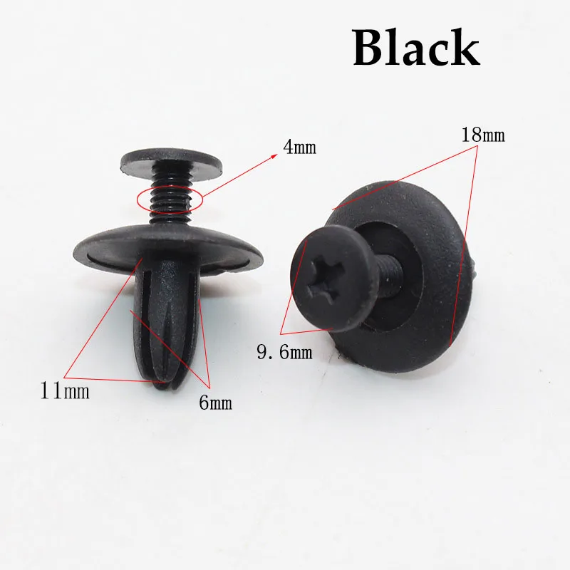 100 шт. 6 мм бежево серые Зажимы Пластиковые Автомобильные крепежные заклепки