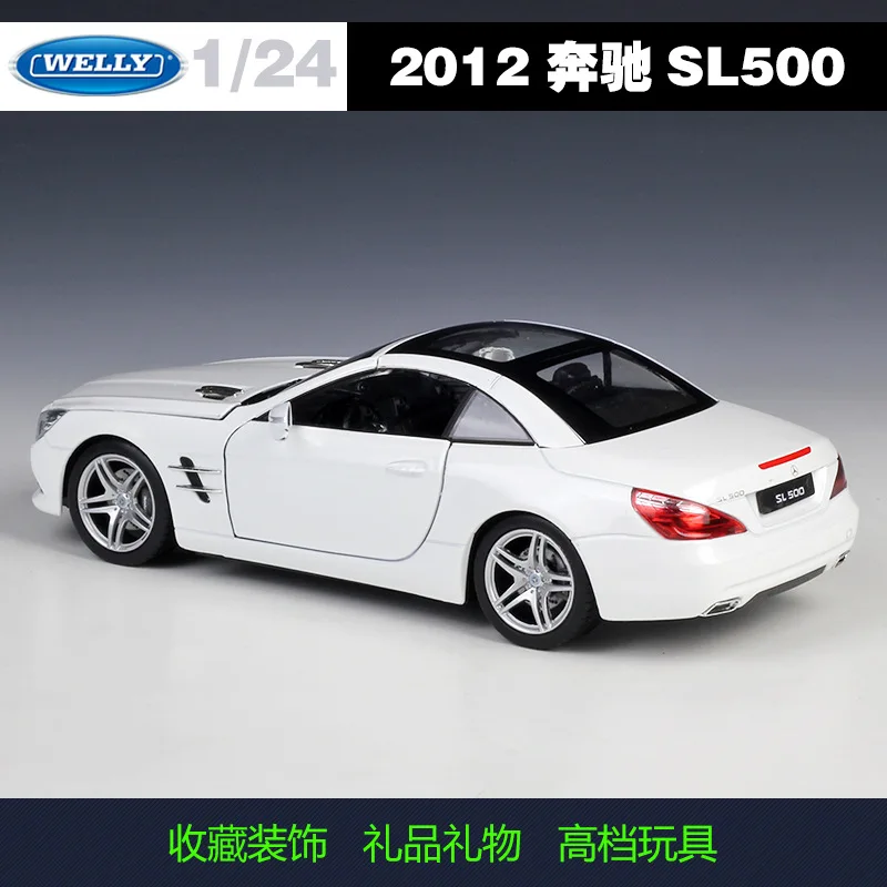 Модель автомобиля Welly 1:24 Mercedes Benz SL500 из сплава игрушечный транспорт с литыми