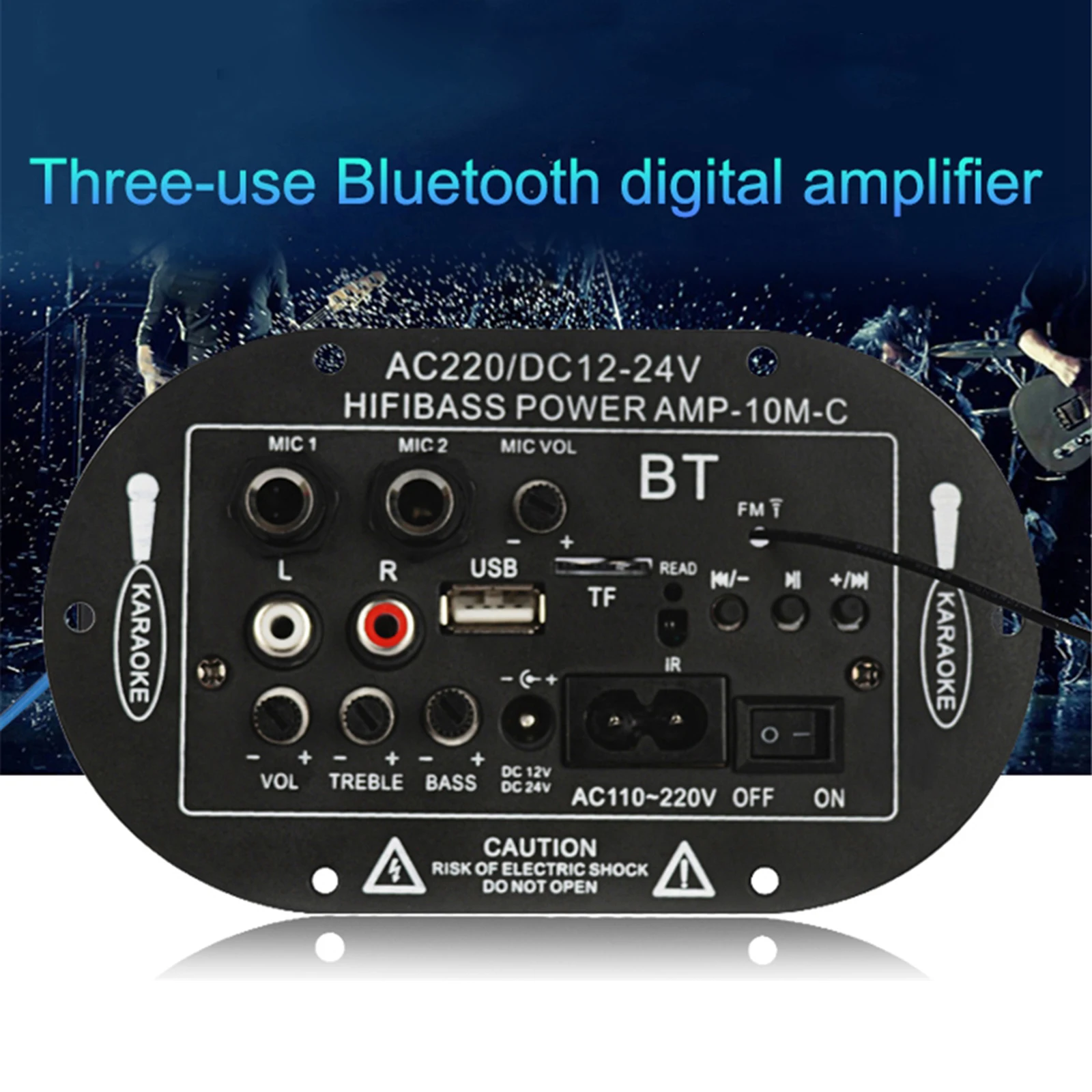 Home Digital 8" / 10" Bluetooth Amplifier Board USB FM TF Player w/ Remote | Электроника